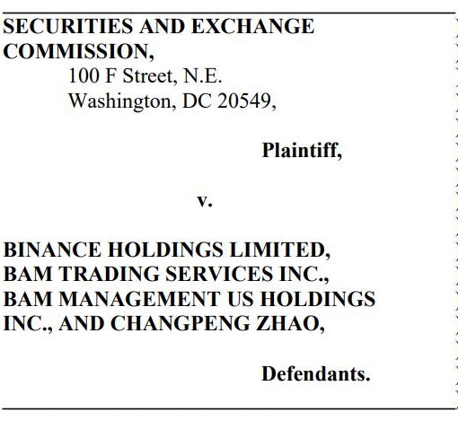 SEC Complaint Against Binance